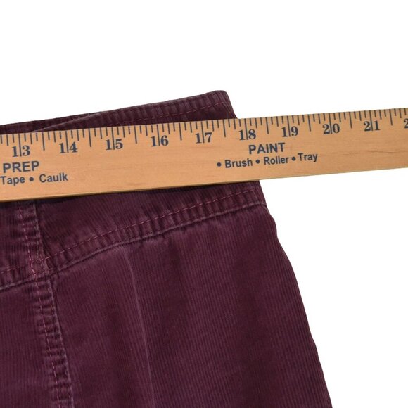 GAP Maroon Corduroy Button Mini Skirt Y2K 2004 Utility Style Size 16 - Picture 9 of 10